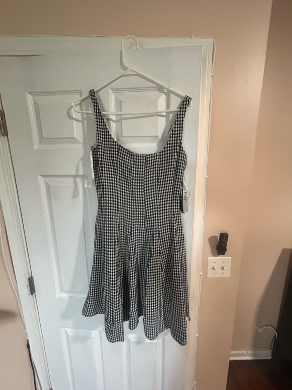 Bailey 44 Black and White Gingham Mini Dress